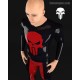 Latex shirt with skull on chest - long sleeves